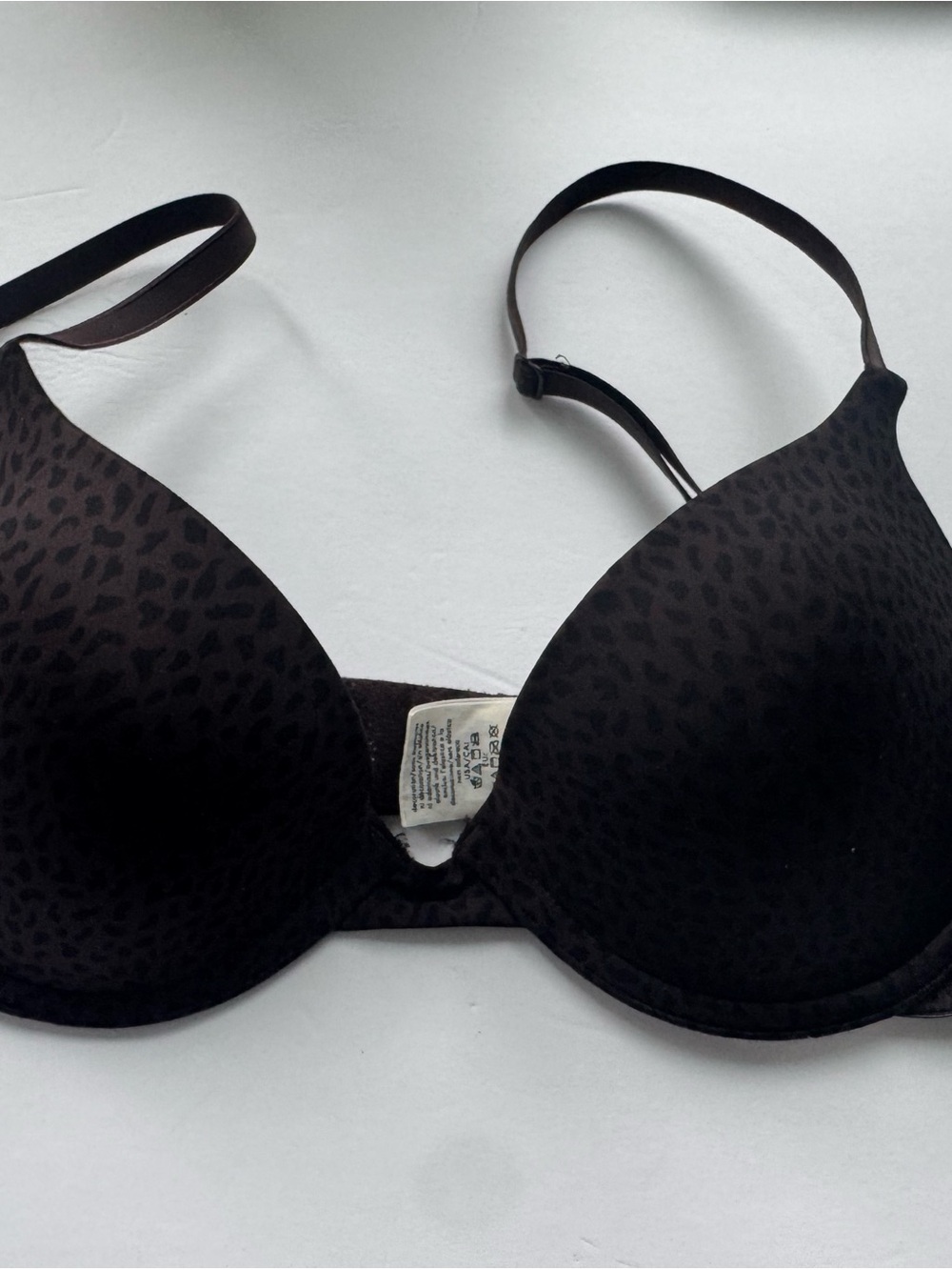 Calvin Klein Black Leopard-Print T-Shirt Bra